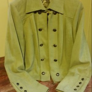 Julianna Collezione Suede Open Front Jacket